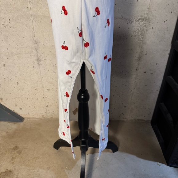 J‎ For Justify White Cherry Sleeveless Maxi Dress Size Large Novelty Coquette - Picture 6 of 10